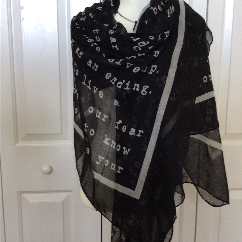 Large inspirational decorative scarf